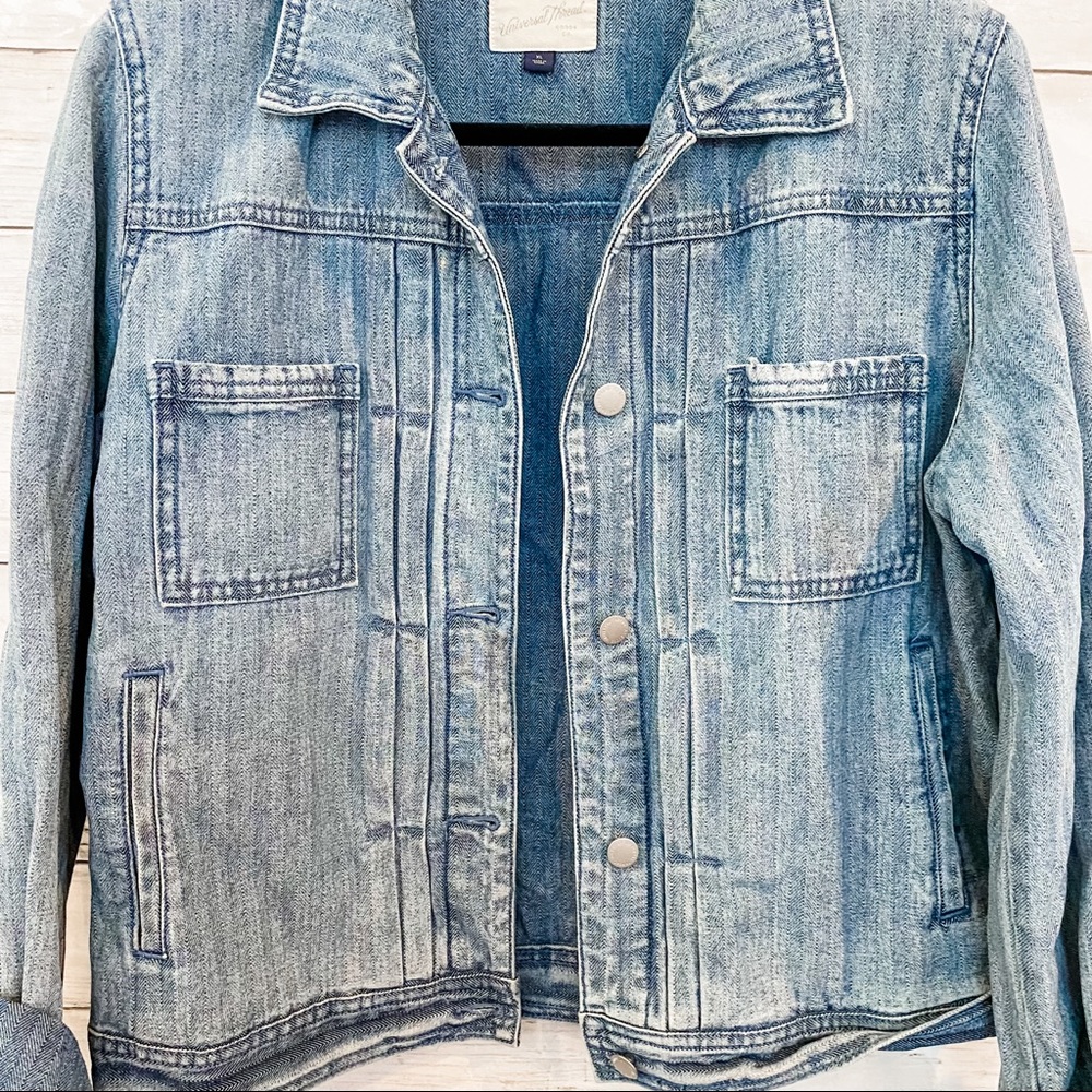 Universal Thread Ribbed Denim Jacket - image 2